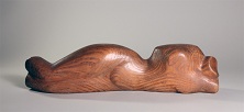 Marg Moll, Liegende, Holz, L 40,5 cm, 1949